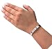 Family Medical Aids Magnetic Silver Color Cuff Bracelet