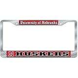 Nebraska Corn Huskers NCAA Chrome License Plate Frame