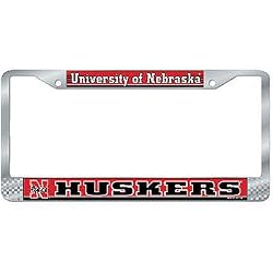 Nebraska Corn Huskers NCAA Chrome License Plate Frame by Wincraft