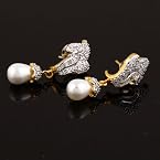 Sheetal Jewellery Women Earrings RDME 1600 Silver Gold White