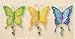 3 BUTTERFLY garden metal WALL HOOKS home decor