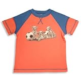 Dogwood - Toddler Boys Short Sleeve Tee Shirt, Orange, Blue