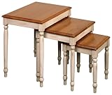 Home Star Country Cottage Collection Nesting Side Tables, Set of 3