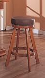 Cherry Finish Wood Barstool Bar Chair/Stool with Vinyl Covered Cushion Seat ....