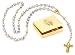 The Vatican Library Collection Gray Simulated Plastic Pearl Rosary and Box Set