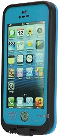 XGUARD Newest V4 Waterproof Shockproof Dirtproof Snowproof Fingerprint Scanner Full Protection Case Cover for Iphone 5s (Light Blue)
