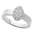 14K White Gold Diamond Ring - 0.28 Ct.