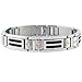 Men's Stainless Steel Black Cable Bracelet title=