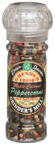 Dean Jacobs Multi-colored Peppercorns , 1.75-Ounce Grinder Jars (Pack of 6) by Dean Jacobs