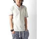 5color 衿ライン入りカラーネップカジュアルボタンポロシャツ