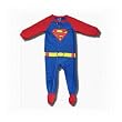 Superman Classic "S" logo footed, blanket sleeper for toddlers