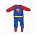 Superman Classic "S" logo footed, blanket sleeper for toddlers