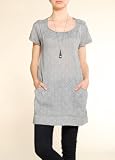 Mango Women's Sheer Folky-style Dress, 10, Light Grey