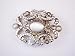 Handmade Oval Swarovski Clear Crystal Belt Buckle, White Cat Eye Stone Center With Belt