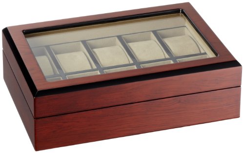 Modalo Uhrenbox f&uuml;r 10 Uhren Nussbraun 6103 Preisvergleich