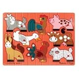 Melissa & Doug Farm Mix and Match Peg Puzzles