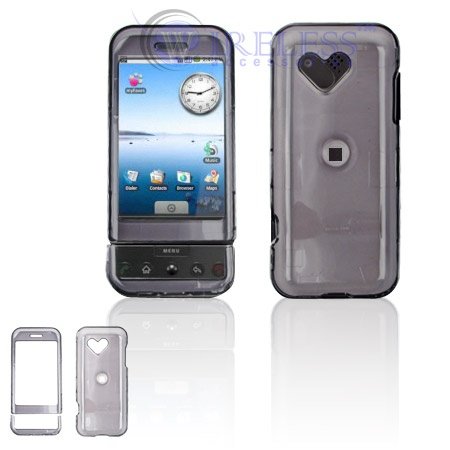 HTC Google G1/Dream Cell Phone Trans. Smoke Protective Case Faceplate Cover