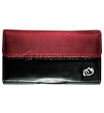 Quality Black and red netting Horizontal Stylish Carry Case Pouch With Magnetic closing flap and Strong Belt Clip For Motion BlackBerry Pearl 8100 8110 8120 8130 / LG Venus VX-8800 CU500 AX830 Shine CU720