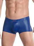 Mens Sexy PVC Tight Boxers / Shorts / Pants (XL BLUE)