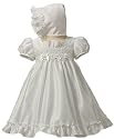 New Satin & Pearl Christening Baptism Dress & Bonnet ~ B581 18/24M (Xlarge)