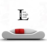 LIVE LAUGH LOVE SQUARE - Family Country Design - Vinyl Wall Room Decal Sticker #W007 | Color: Midnight Black LIVE LAUGH LOVE SQUARE - Family Country Design - Vinyl Wall Room Decal Sticker #W007 | Color: Midnight Black