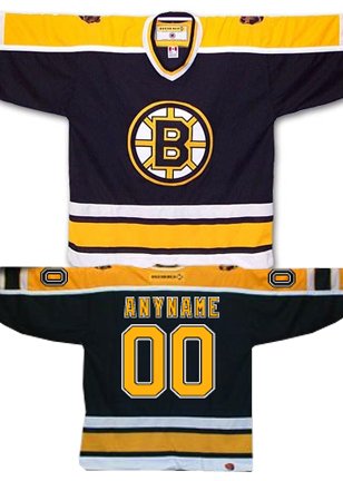 Buy ANYNAME #00 Boston Bruins CCM 550 Series Replica NHL Hockey Jersey (NHLPA Certified Custom Sewn...