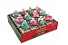 Christopher Radko Shiny-Brite Vintage Silver 1-3/4-Inch Mini Signature Flocked Ornament, Set of 12