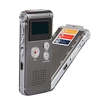 Cred-Deal Steel 4gb Digital Voice Recorder 650hr Dictaphone Mp3 Player Rechargeable