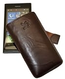 Produkt-Bild: Suncase Ledertasche (Lasche mit R&uuml;ckzugfunktion) f&uuml;r Nokia Lumia 800 wash-braun
