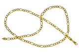 14K Yellow Gold Italian Figaro Chain, 3.5mm, 20 inch