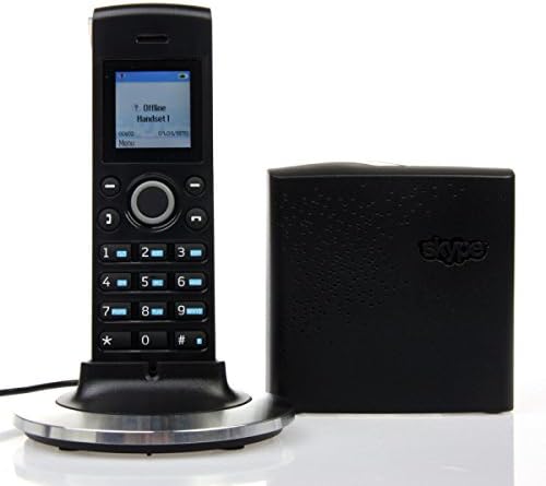 OnairMall® RTX Dualphone RJ45 Port Cordless Skype Phone 4088 Wireless Skype Phone Wifi Skype Phone (Black)