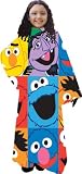 Sesame Street Cast Cartoon Snuggler Fleece Kids Throw Blanket With Sleeves Sesame Street Cast Cartoon Snuggler Fleece Kids Throw Blanket With Sleeves