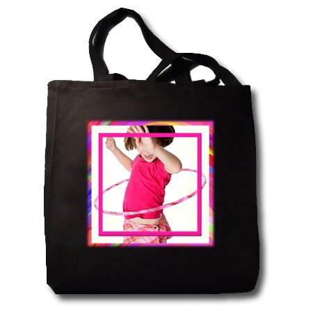 Susan Brown Designs People Themes - Hula Hoop Girl - Tote Bags