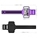 MoKo Phone Armband, Water Resistant Running Cell Phone Armband with Key Holder Adjustable Band Compitable with iPhone 11 Pro, X, Xs, 8, 7, 6, 6s, 5s, 5c, SE, 5, 4S,4 for Walking Fitness, Purple