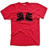 Lion Heads (Black) Fine Jersey T-Shirt