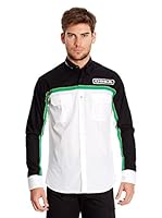 Ossa Fashion Camisa Hombre (Blanco / Negro)
