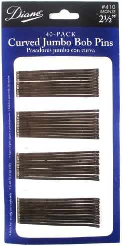 Diane Curved Jumbo Pins Bronze, 40 Count