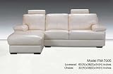 New 2pc Contemporary Leather Sectional Sofa #MF-7005-BEIGE