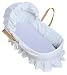 Kushies Certified Organic Bassinet/Carriage Pad Fitted Sheet, Blue