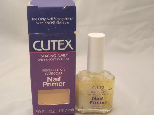 Cutex Ridgefilling Basecoet Nail Primer - Strong Nail with Knox Gelatine- .50 Fl Oz.