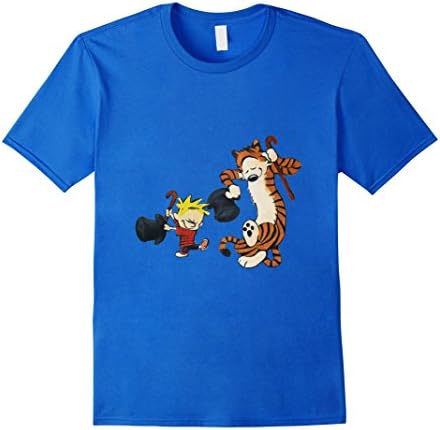 Men's Calvin and Hobbes dancing Medium Royal Blue