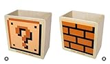 スーパーマリオブラザーズ 木製ダイカット小物入れD ハテナ/レンガブロック