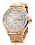 Fossil Women’s Rose Gold Stainless Steel Mop Bracelet Fashion Date Watch Am4334