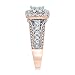 Princess Diamond Square Frame Rose and White Gold Engagement Ring 1 1/4ctw - Size 6.5