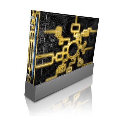 Golden Twilight Design Skin Decal Sticker for Nintendo Wii Body Console