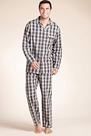 Pure Cotton Revere Collar Check Pyjamas