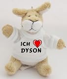 Produkt-Bild: Pl&uuml;sch K&auml;nguru Schl&uuml;sselhalter mit T-shirt mit Aufschrift Ich liebe Dyson