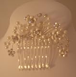 Crystaled Flower Comb