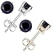 1/2 CT, 1 CT or 2 CT Black Diamond Stud Earrings 14k Gold