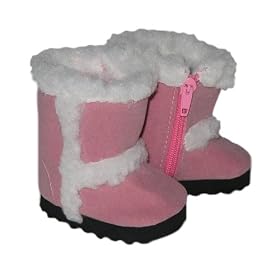 Dark Pink Ugg-Type Boots. Fits 18